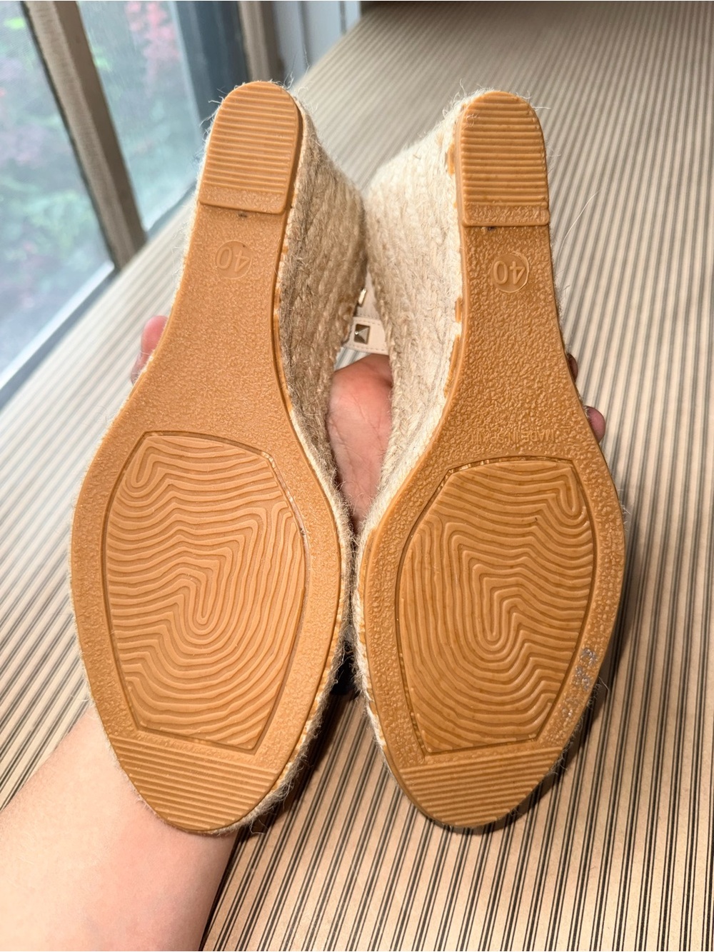Studded White Ankle-Strap Espadrille Sandals - Women - Picture 5 of 5